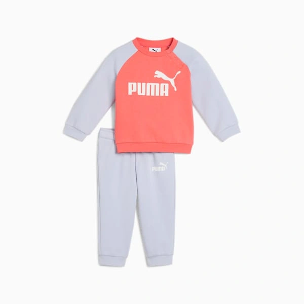 Set Puma Minicats: Raglan e pantaloni, puro stile per i piccoli esploratori! Un tocco di allegria per ogni avventura.
